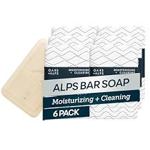 Oars + Alps Exfoliating & Moisturizing Bar Soap for Men, Deep Cleaning Soap, Clean Ingredients, All Skin Types, Shea Butter, Jojoba Oil, 6pk