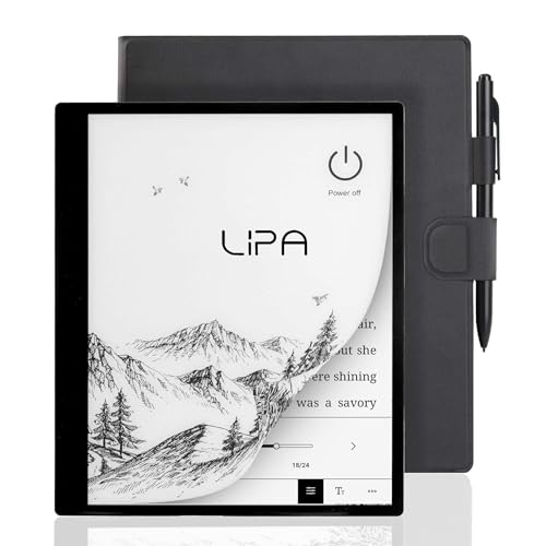 Lipa ET10 Ereader 10 Zoll - 64GB - 4GB RAM - Mehr Sprachen - Ebook & Hörbuch - E-Reader für Ebooks - Mit Google Playstore - Mit Hülle und Stylus Pen - E-Ink - Notizen möglich