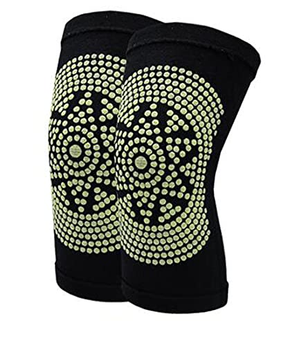 Fakeface 2 Pack Winter Warm Knee Braces Leg Compression Sleeve Support For Women Men Cotton Knee Pads For Arthritis Pain Relief (Black, Wormwood Self Heated) #TOP1