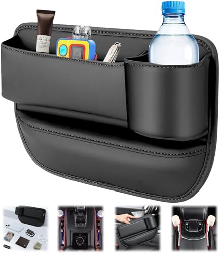 Aufbewahrungsbox für Autositze Auto Seiten Taschen Organizer Autositz Lückefüller Organizer Autositz Konsole Seitentaschen Autozubehör Frauen Männer Lagerung Auto Zubehör für Handys,Karten,Brillen