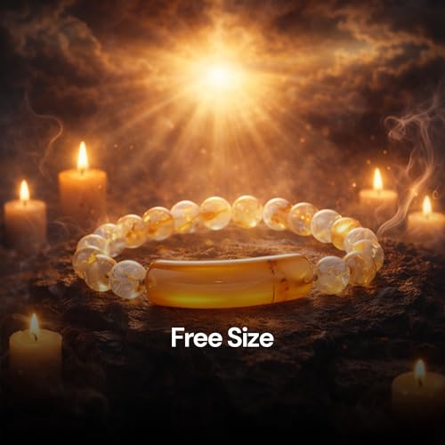 Image of Japam Citrine Success Bracelet for Prosperity, Good Luck and Positive Energy | Crystal Band to Boost Confidence, Focus and Abundance | Lucky Wealth Bracelet for Men and Women