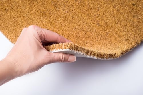 Zerbino In Fibra Di Coco Natural Premium Spessore 14 Mm - Dimensioni 40x70 Cm - Resistente E Impermeabile Per Esterno