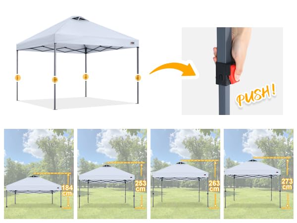 Amazon | ABCCANOPY ワンタッチ タープテント 2m×2m 3m×3m 大型 風抜け