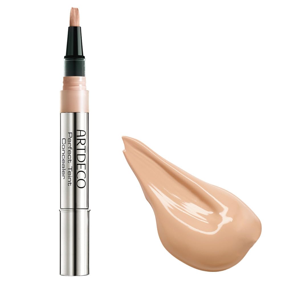 ARTDECO Perfect Teint Concealer - Light Ivory N°06 - Light-Reflecting Concealer with Brush Applicator - No Signs of Tiredness - Medium Coverage -