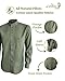 The Celtic Ranch Collarless Shirt for Men, Irish Grandfather Cotton Linen Long Sleeve Button Down Banded Collar Dress Shirt with Pocket (Deep Lichen Green, XL)