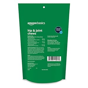 Amazon Basics Dog Hip & Joint Supplement Chews, 60 Count (Previously Solimo)