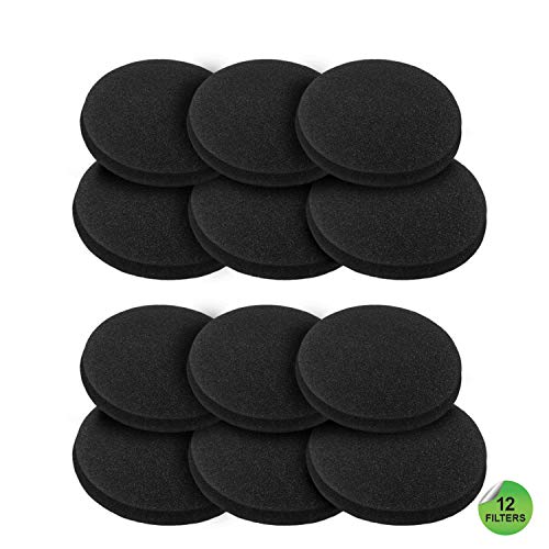 12 Pieces Activated Charcoal Carbon Filters Compost Bin Replacement Filters - 12 Round Extra Thick Indoor Kitchen Countertop Compost Pail Filters, 0.4" Thickness #TOP7