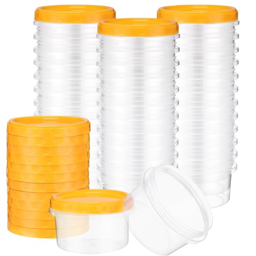 Sieral 8 oz Freezer Containers with Lids Bulk, Yellow, 36