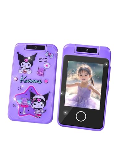 AAGWW キッズスマホ おもちゃ タッチハイディスプレイ 64GB 回転式カメラ 自撮り・録画機能 HD A9600W 内蔵ゲーム 音楽再生 アラーム機能 子供用 祝日 誕生日 ギフト（パープル）