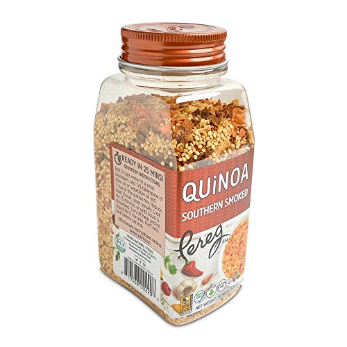Pereg Southern Smoked Style Quinoa (10.58 Oz X 6 Pack) Ancient Superfood Quinoa Grains, Fibers, Protein & Iron | Flavored W/Dried Veggies, Paprika & Garlic, Prewashed Quinoa, Gluten-Free & Non-Gmo #TOP3