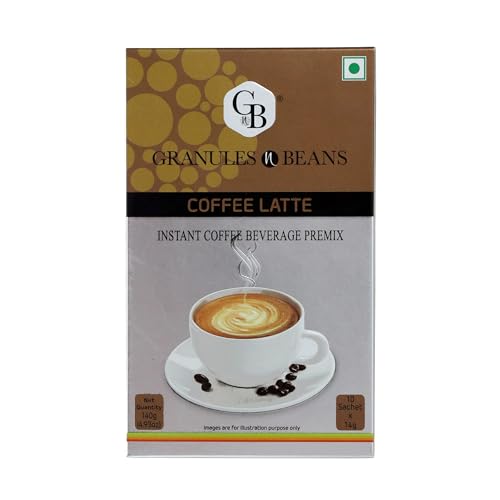 GnB GRANULES n BEANS Coffee Latte Instant Coffee Premix Box - (Pack Of 2) - 10 Sachets X 14Gram = 140Gram (B08GPXN55G) Amazon Price History, Amazon Price Tracker