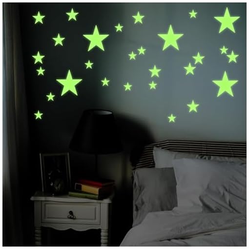 9UP-Glow-in-Dark-Star-Radium-Wall-Sticker-Night-Glow-Decorative-Wall-Luminous-Star-Sticker-Wall-Decor-Radium-Star-Sticker-for-Kids-Room-Bedroom-Pack-of-100Pcs-Green-Standard 9UP® Glow in Dark Star Radium Wall Sticker | Night Glow Decorative Wall Luminous Star Sticker | Wall Décor Radium Star Sticker for Kids Room & Bedroom (Pack of 100Pcs) (Green, Standard)