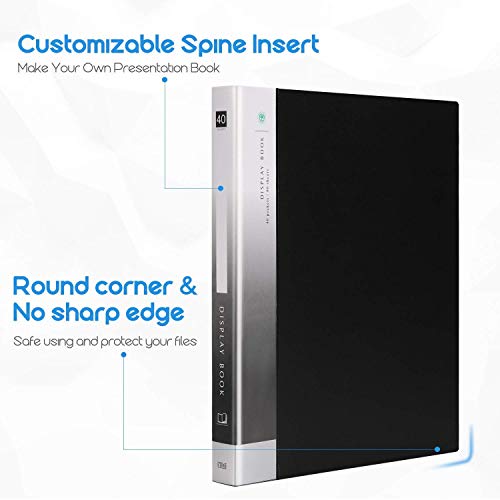Ktrio Non-Glare Sheet Protectors 8.5 X 11 Inches For 3 Ring Binder 50 Pack, Presentation Book 40 Clear Pocket Sleeves Protectors 80 Pages, 1 Pack #TOP1