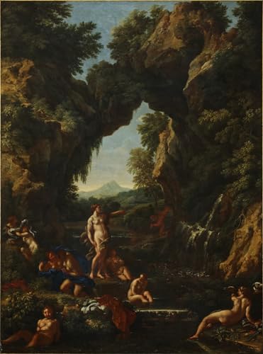Tableaux Peinture sur Toile Actéon Carlo Maratta 60x90cm SERENDIPITP