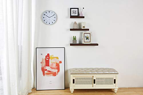Kiera Grace Kieragrace Kg Maine Floating Shelves-Dark Walnut, 12", 16", 24", Set Of 3 Wall Organization #TOP7