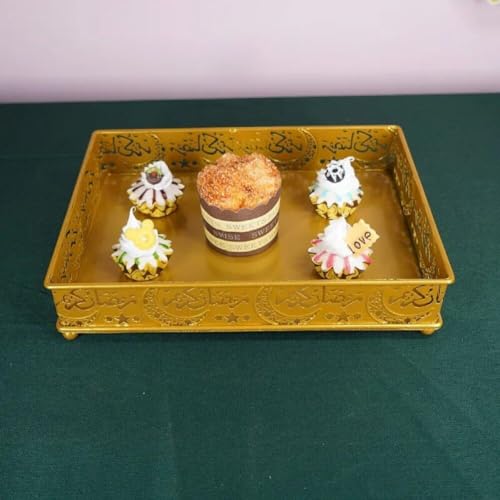 Bandejas Ramadán Moon de diseño elegante para servir y almacenar alimentos en fiestas de Eid Mubarak 4