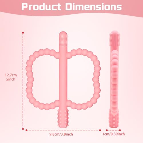 Image of Baby Silicone Teething Toys, Teether Sticks for Babies,3-36 Months | Silicone Teether Tubes for Baby Girl,BPA Free, Anti-Choking Design, Infants Toddler Sensory Chew Toys, for 0-6-12 Months