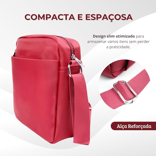 Bolsa Transversal Feminina Masculina Unissex de Ombro Crossbody Pequena Média Shouderbag Impermeável