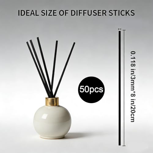 Varillas para difusor de 20cm, 50 unidades sin aroma miniatura 2