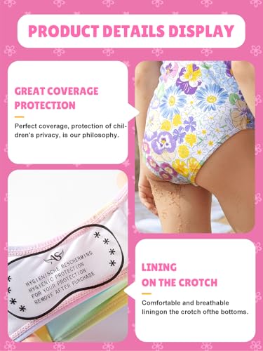 Image of Angel season Girls Swimsuits Kids Bathing Suit One Piece Swimwear with UPF 50+ Cute