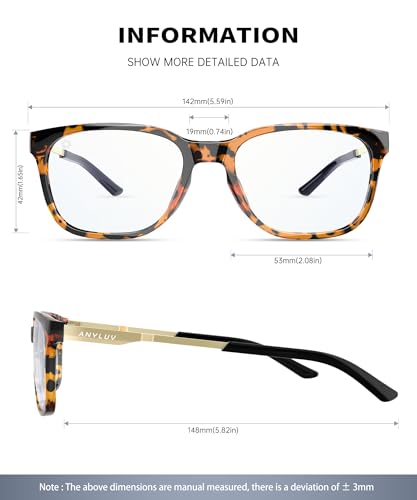 Image of ANYLUV Blue Light Glasses for Men, Lightweight Computer Gaming Glasses, Stylish Anti Eyestrain Blue Light Blocking Men