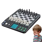  Échiquier électronique, Jeu d\'échecs électronique Intelligent avec pièces magnétiques, Fonction de Sauvegarde Automatique, Jeu d\'échecs avec écran LCD, Mode d\'apprentissage Vocal