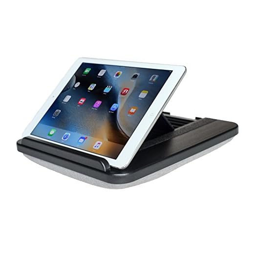 Prop 'n Go Slim - Adjustable Bed Holder & Lap Stand for iPad, iPad Mini, Tablets and eReaders with Multi Angle Control (Grey)