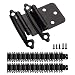 KINGO HOME Face Mount Self Closing Black Variable Overlay Cabinet Hinges, 50 Pack