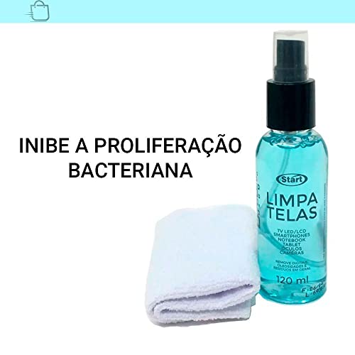 Kit2 Limpa Telas Start + Pano Microfibra Alcool Isopropílico