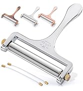 Zulay Cheese Slicer With Adjustable Thickness - Wire Cheese Slicer For Mozzarella Cheese, Cheddar...