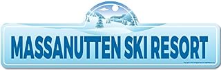 Massanutten Ski Resort Street Sign | Indoor/Outdoor | Skiing, Skier, Snowboarder, Décor for Ski Lodge, Cabin, Mountian House | SignMission Personalized Gift