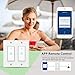 Yeewell Smart Double Switch, Wi-Fi Light Switch with Timer and Remote Control, Compatible with Alexa, Google Home and IFTTT, 2 Gang, 2 Count, IP54, Plastic, Wall Mount, No Hub Required, FCC Listed