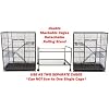 Extra Large Double Stackable Wrought Iron Chew-Proof Ferret Chinchilla Sugar Glider Small Animal Cage with Washable Tray and Removable Rolling Stand