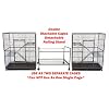 Extra Large Double Stackable Wrought Iron Chew-Proof Ferret Chinchilla Sugar Glider Small Animal Cage with Washable Tray and Removable Rolling Stand