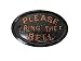 Produktbild Home Works "Please Ring The Bell" (Bitte klingeln), Wandschild für die Eingangstür, Roségolden