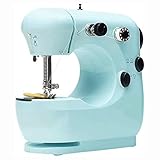 RVTYR Mini-Nähmaschine tragbare Handnähmaschine Haushalt Anfänger Schneider Freiarm- Crafting Mending Maschine DIY Gewebe Bekleidung Kinderkleidung nähmaschine klein (Color : Blue)