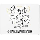 JUNIWORDS Mauspad Mousepad, Engel ohne Flügel nennt Man Gebrauchtwarenhändler (5164380)