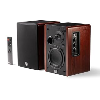 PreSonus Eris Accent Powered Bookshelf Speakers – 50W Wired Stereo Speakers for Record Player, Turntable, Desk & Home, Multiple Inputs, 4” Woofer, Studio Monitors, Tweeter, Remote, Sub Out, Wood Grain - Les Beatles, Paul McCartney, John Lennon, RIngo Starr, George Harrison