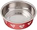 Loving Pets Products 7761 Bella Designer Food Bowls, Valentine Red, X-Small