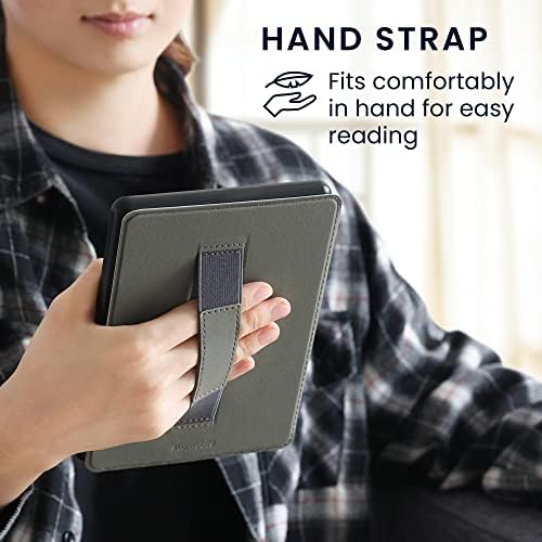 kwmobile Case Compatible with Amazon Kindle Scribe 11" (2025) Case - PU Cover w/Strap - Library Motto Multicolor