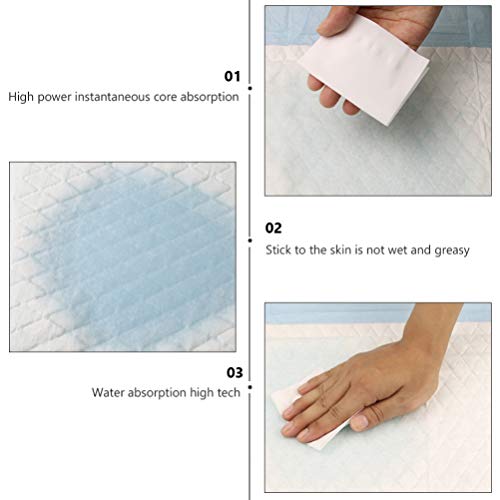 EXCEART 10Pcs Cama Ultra Absorvente Descartável Underpad Incontinência Pads Multi-Funcional Respiráv