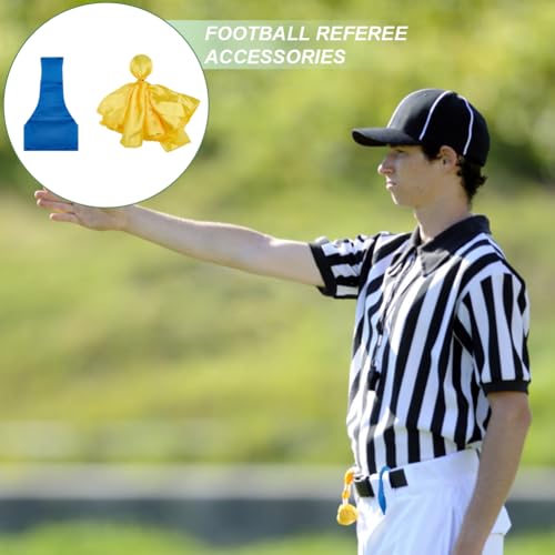OLYCRAFT 6 Fußball Strafflagge Mit 3 Wurfsäcken Mit Langem Hals Gelbe Strafflagge Schiedsrichterflagge Wurfflagge Sportflaggen Set Für Rugby Schiedsrichter Fußballspiele Party Zubehör