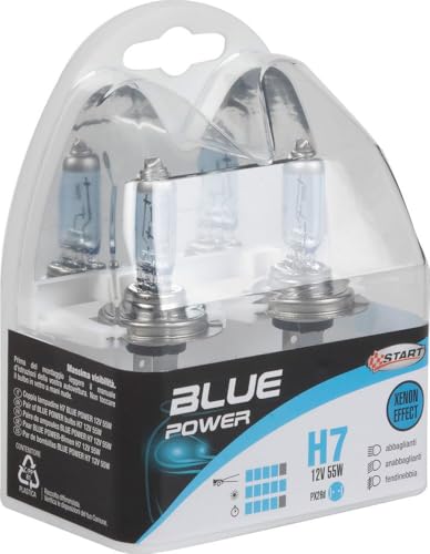 Start H7 Blue Power Coppia Di Lampadine Xenon Per Luci Auto 12V 55W Px26D - 2