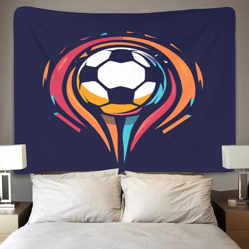 Tapisserie murale football 3D pour masquer un mur abîmé de salon ou chambre