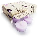 Pure English Lavender Premium Tealight Candles Bulk Pack - Highly Scented with Essential & Natural O