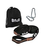 BFULL Hammock Straps, Hammock Tree Straps Combined 20' Ft Long,2200 LBS Strength ,100% No Stretch Polyester ,40 Loops, Quick&Easy Setup For Camping,Hiking or Backyard