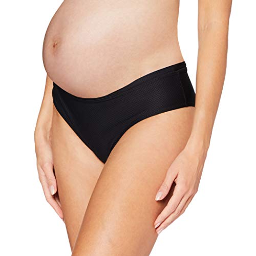 Noppies Brief Borneo Parte de Abajo Bikini premamá, Negro (Black P090), 40 (Talla del Fabricante: M/L) para Mujer