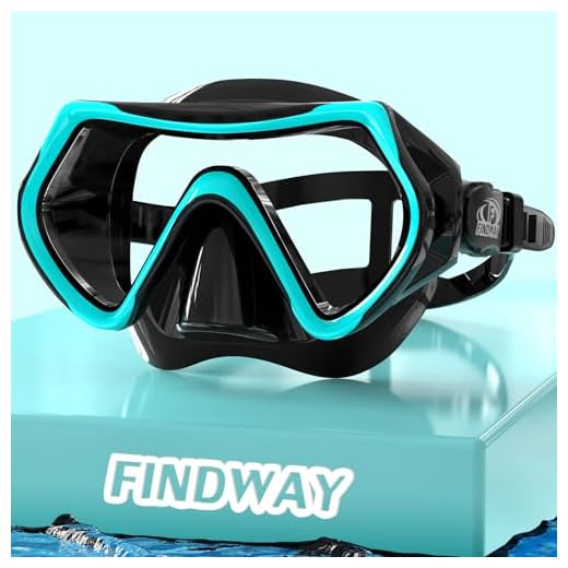 Findway Unisex Gafas Buceo Adulto, Mascara Buceo para Mujer Hombre y Jóvenes, Vidrio Templado con Visión Panorámica Gafas Snorkel Negro Teal, Apto para Buceo, Submarinismo y Natación