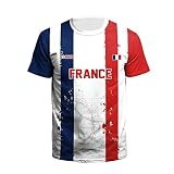 GUIYUN Maillot à manches courtes pour homme Coupe du monde de football Argentine Allemagne France 2022, 4, L