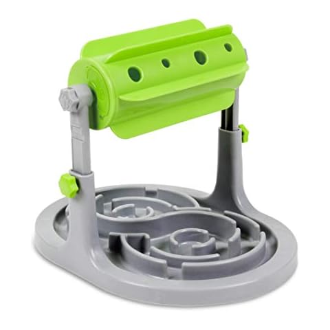 Ito Rocky Interactive Dog & Cat Food Puzzle Toy - Treat Boredom Dispensing Slow Feeder - Anxiety IQ Training in Smart Feeding and Adjustable Height for Small/Medium Dogs Cover
